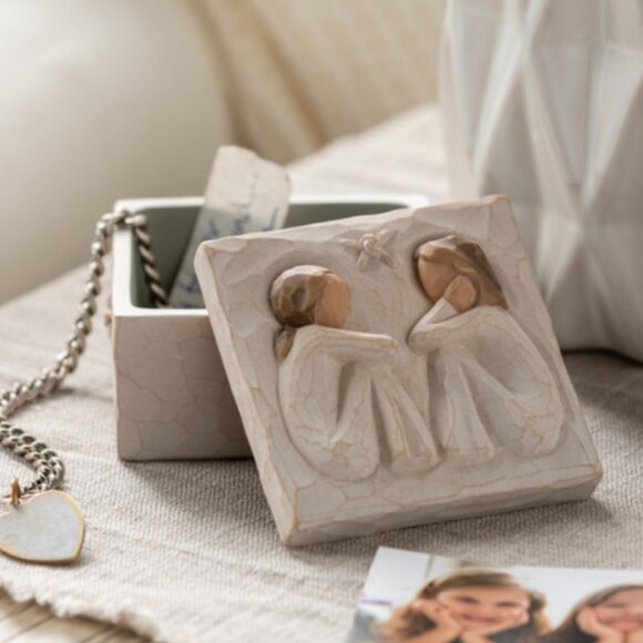 Willow Tree Friendship Keepsake Box Forever true, forever friends NWT - Picture 11 of 12